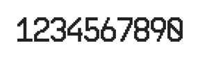 10×16数字点阵字体 ddN1016AB1200