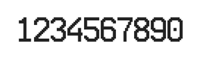 10×16数字点阵字体 ddN1016AB1380