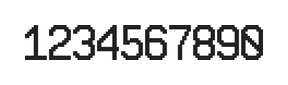10×16数字点阵字体 ddN1016AB1387