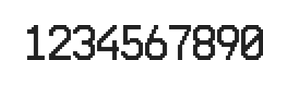 10×16数字点阵字体 ddN1016AB1390