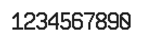 10×16数字点阵字体 ddN1016AB1403
