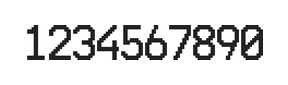 10×16数字点阵字体 ddN1016AB1504