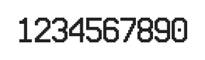 10×16数字点阵字体 ddN1016AB1550