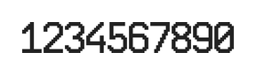 10×16数字点阵字体 ddN1016AB1581