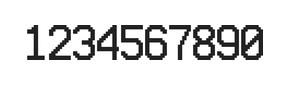 10×16数字点阵字体 ddN1016AB1583