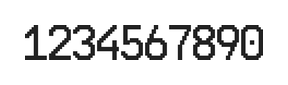 10×16数字点阵字体 ddN1016AB1653