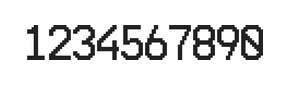 10×16数字点阵字体 ddN1016AB1810
