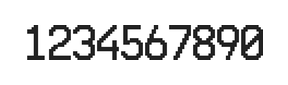 10×16数字点阵字体 ddN1016AB1939