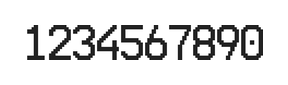 10×16数字点阵字体 ddN1016AB1990