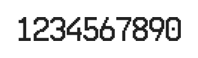 10×16数字点阵字体 ddN1016AB1992