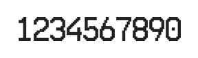 10×16数字点阵字体 ddN1016AB1995