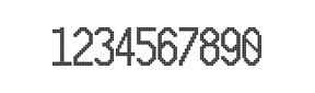10×20数字点阵字体 ddN1020AA0035