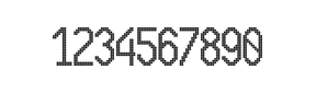10×20数字点阵字体 ddN1020AA0043