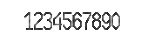 10×20数字点阵字体 ddN1020AA0118
