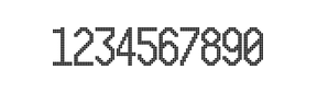 10×20数字点阵字体 ddN1020AA0129