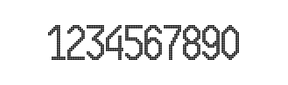 10×20数字点阵字体 ddN1020AA0239