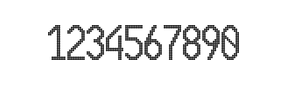 10×20数字点阵字体 ddN1020AA0296