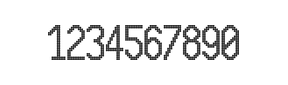 10×20数字点阵字体 ddN1020AA0302