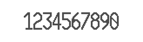 10×20数字点阵字体 ddN1020AA0329