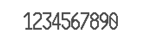 10×20数字点阵字体 ddN1020AA0334