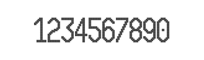 10×20数字点阵字体 ddN1020AA0363