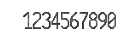 10×20数字点阵字体 ddN1020AA0382