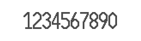 10×20数字点阵字体 ddN1020AA0406