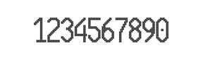 10×20数字点阵字体 ddN1020AA0548