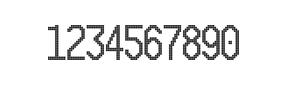 10×20数字点阵字体 ddN1020AA0564