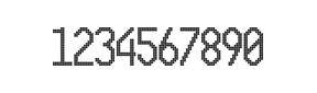 10×20数字点阵字体 ddN1020AA0596