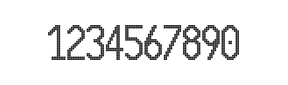 10×20数字点阵字体 ddN1020AA0601