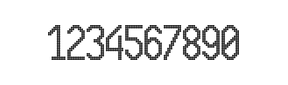 10×20数字点阵字体 ddN1020AA0647