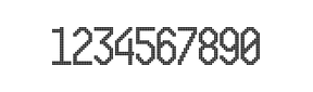10×20数字点阵字体 ddN1020AA0682