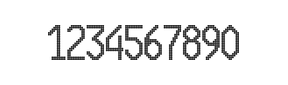 10×20数字点阵字体 ddN1020AA0689
