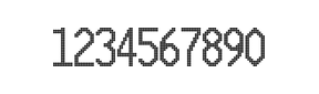 10×20数字点阵字体 ddN1020AA0716