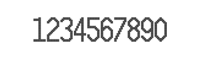 10×20数字点阵字体 ddN1020AA0733