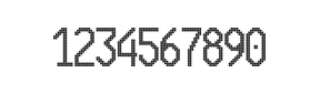 10×20数字点阵字体 ddN1020AA0790