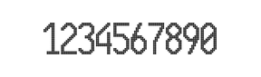 10×20数字点阵字体 ddN1020AA0923
