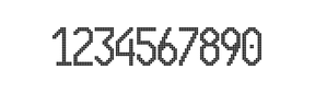 10×20数字点阵字体 ddN1020AA0978