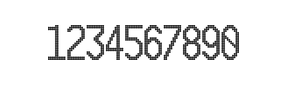 10×20数字点阵字体 ddN1020AA0993