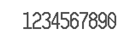 10×20数字点阵字体 ddN1020AA0996