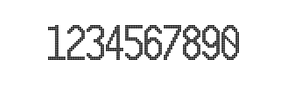 10×20数字点阵字体 ddN1020AA1002