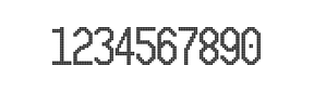 10×20数字点阵字体 ddN1020AA1034