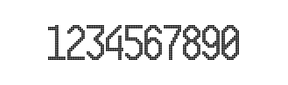 10×20数字点阵字体 ddN1020AA1068