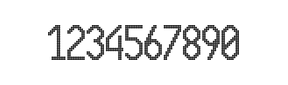 10×20数字点阵字体 ddN1020AA1122