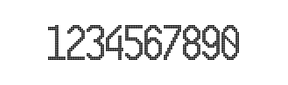 10×20数字点阵字体 ddN1020AA1200