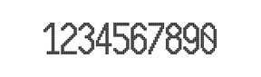 10×20数字点阵字体 ddN1020AA1206