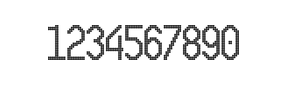 10×20数字点阵字体 ddN1020AA1224