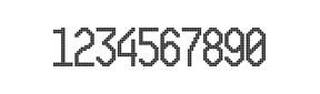 10×20数字点阵字体 ddN1020AA1227