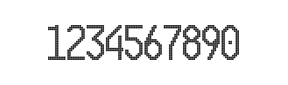 10×20数字点阵字体 ddN1020AA1234